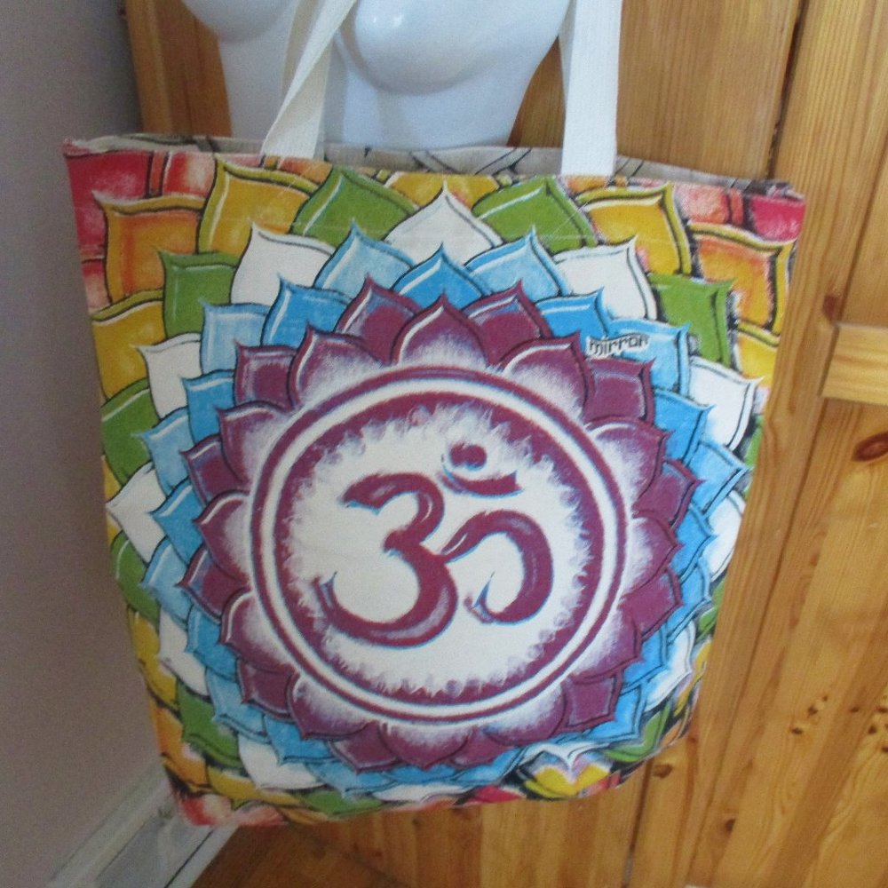 Mirror Canvas Tote Bag NEW Hindu Yoga Carry-all